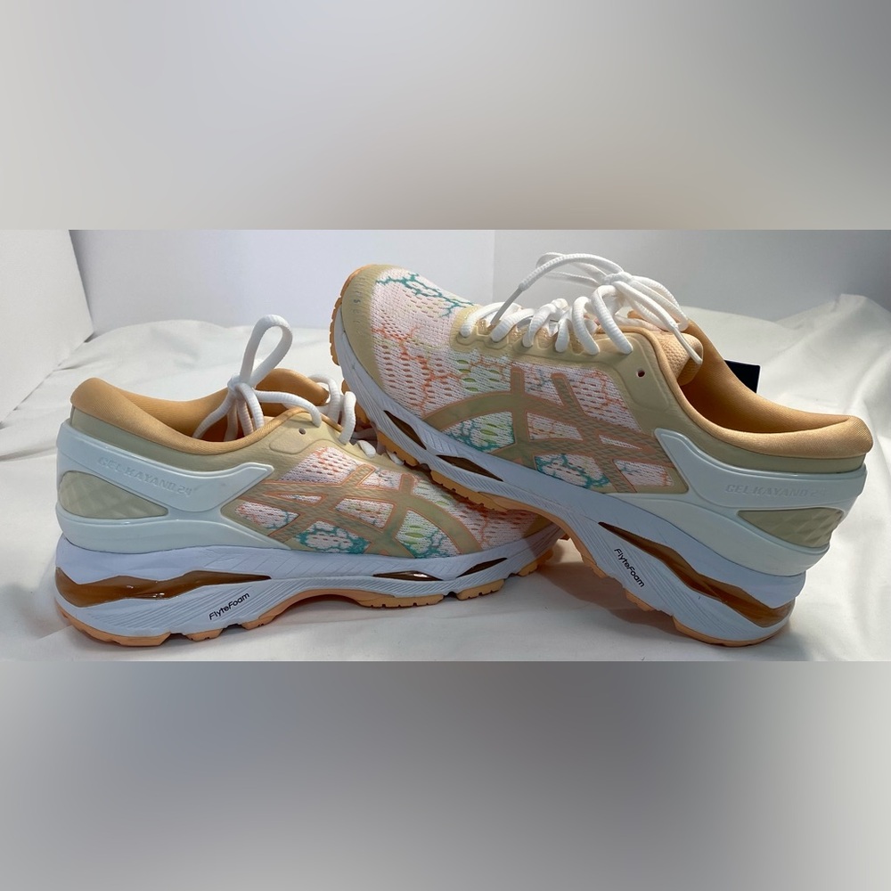 NIB ASICS Gel Kayano 24 Lite Show  white/apricot ice sz 8 NWT - Picture 3 of 16